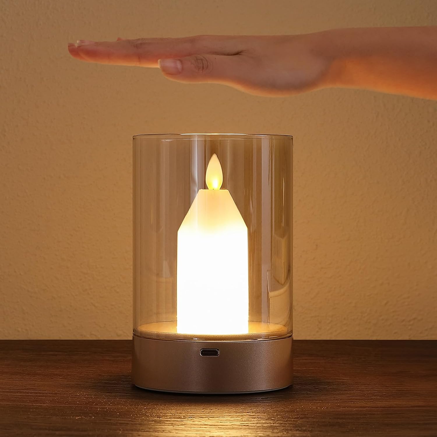Flameless Candle Gesture Table Lamp