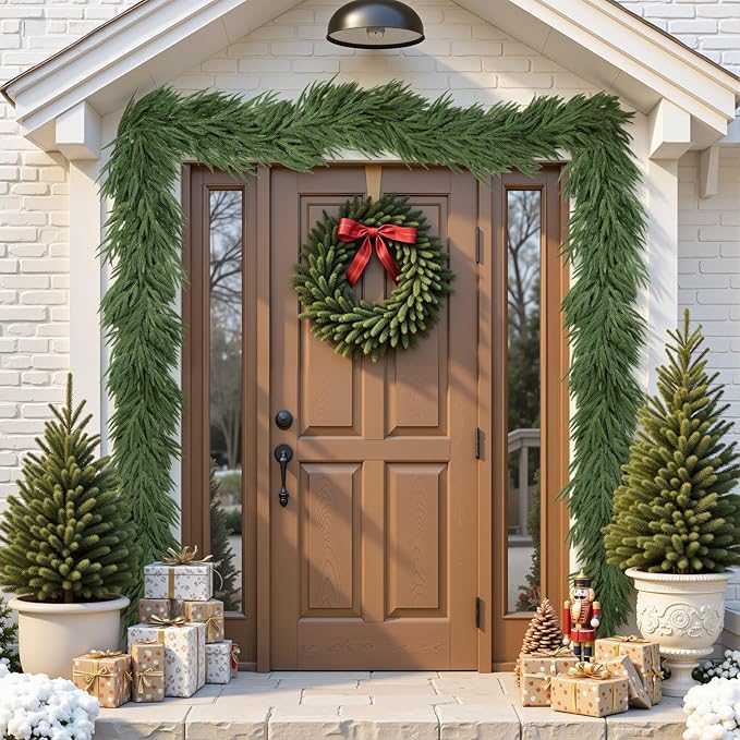 Christmas Artificial Norfolk Pine Wreath