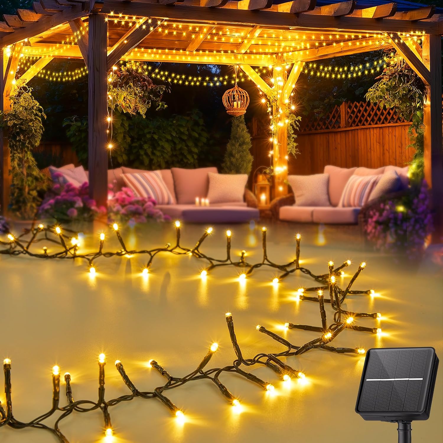 Christmas Outdoor Solar-Powered Waterproof String Lights