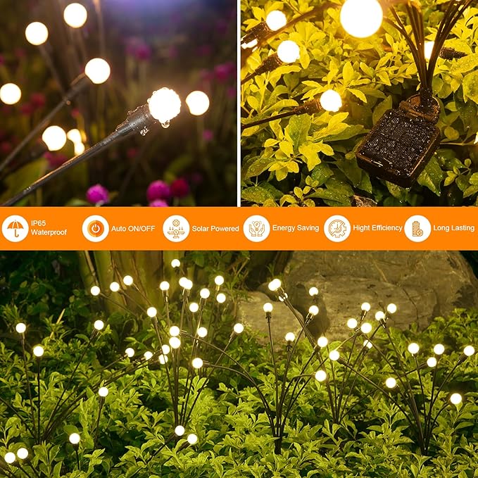 Garden Decor Firefly Lights Outdoor Solar Lights