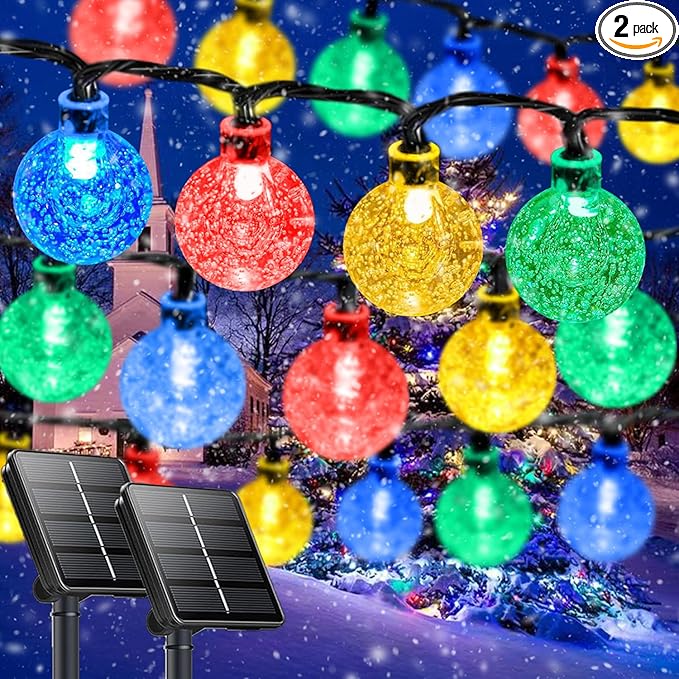 Christmas Outdoor Acrylic Ball Solar String Lights