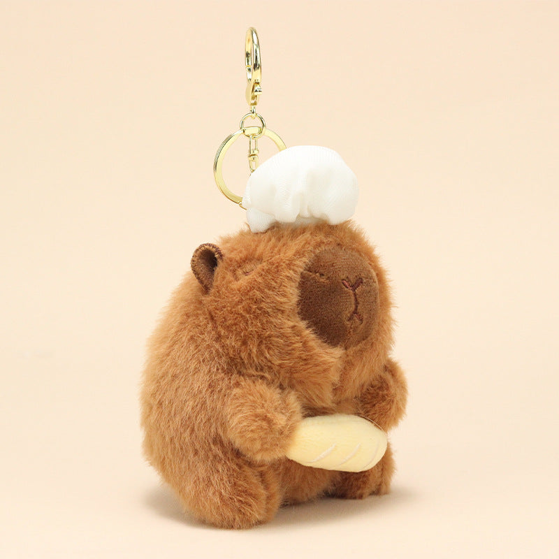 Chef Capybara Plush Pendant
