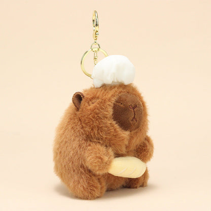 Chef Capybara Plush Pendant