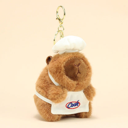 Chef Capybara Plush Pendant