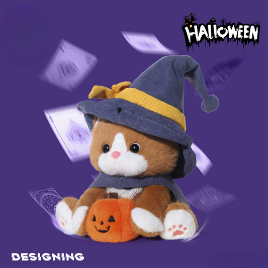 Halloween Wizard Kitten Plush Doll