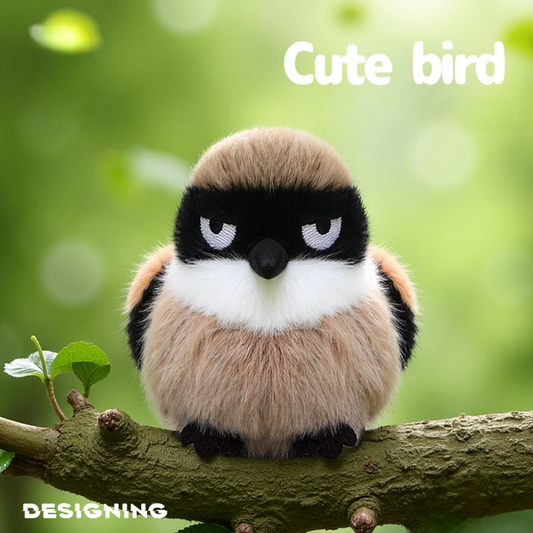Brown-Backed Shrike Plush Doll