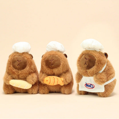 Chef Capybara Plush Pendant
