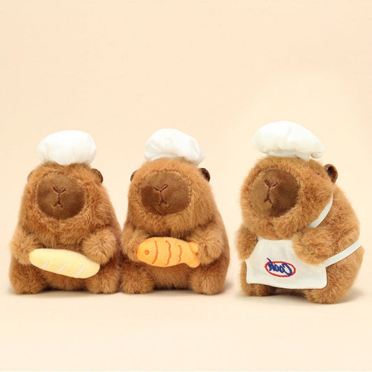 Chef Capybara Plush Pendant