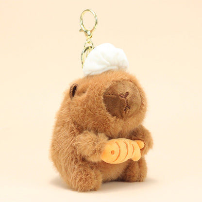 Chef Capybara Plush Pendant