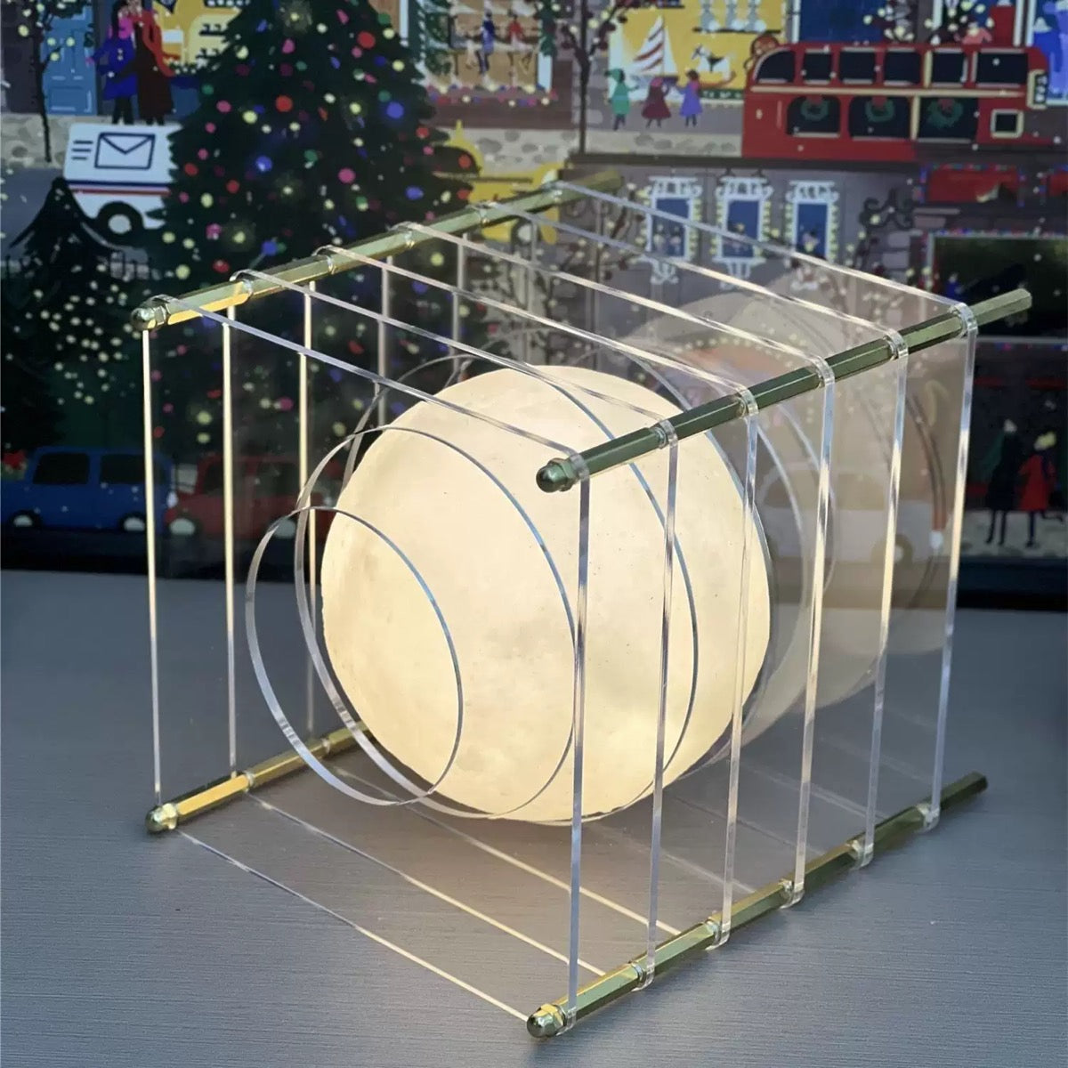 Geometric Moon Cube Creative Lamp